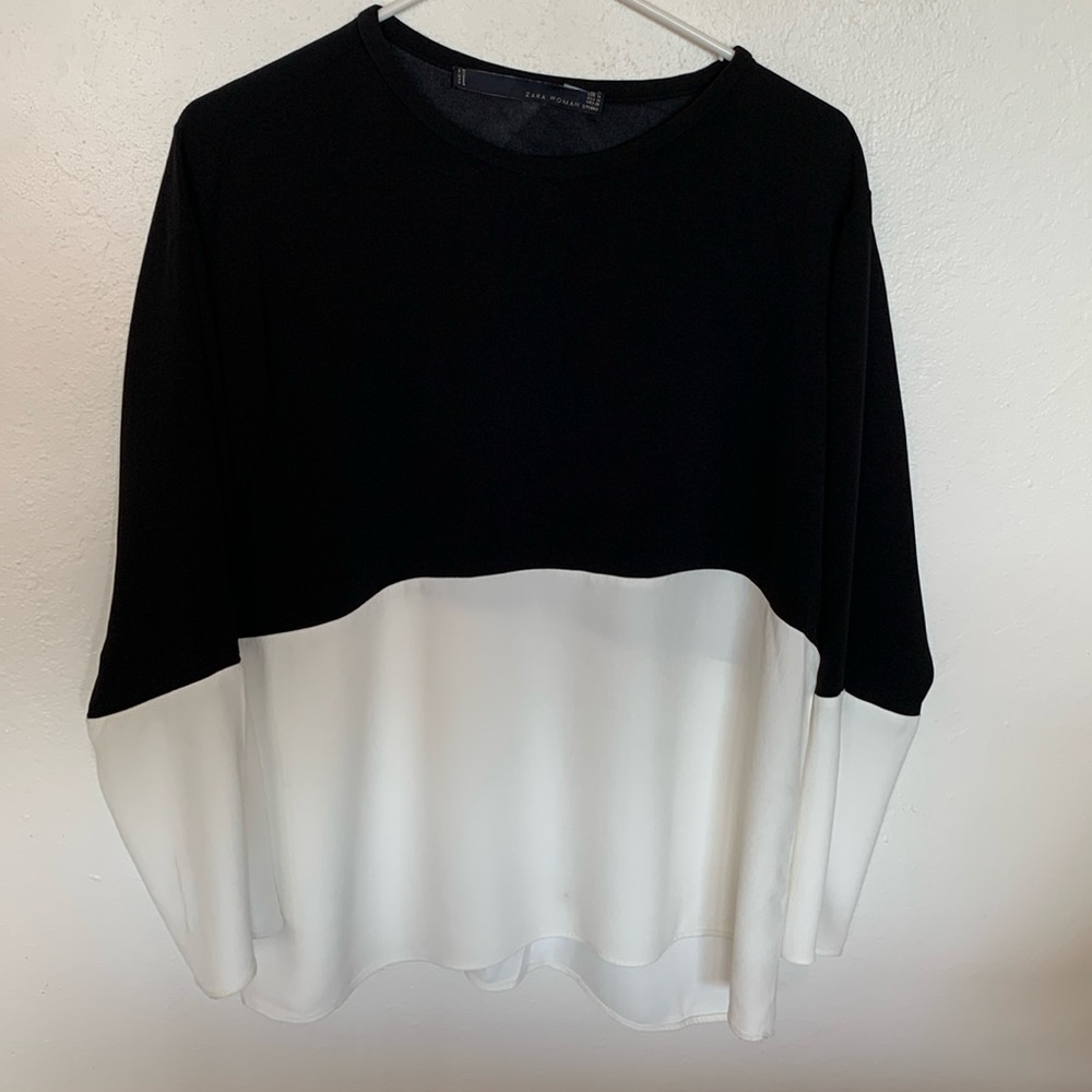 Zara Women Studio Color Block Blouse - Medium
